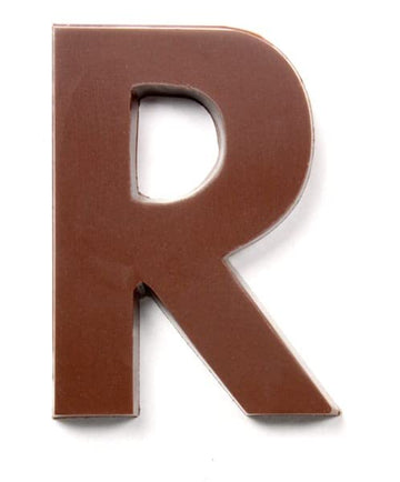 Philadelphia Candies Solid Milk Chocolate Alphabet Letter R, 1.75 Ounce Novelty Gift