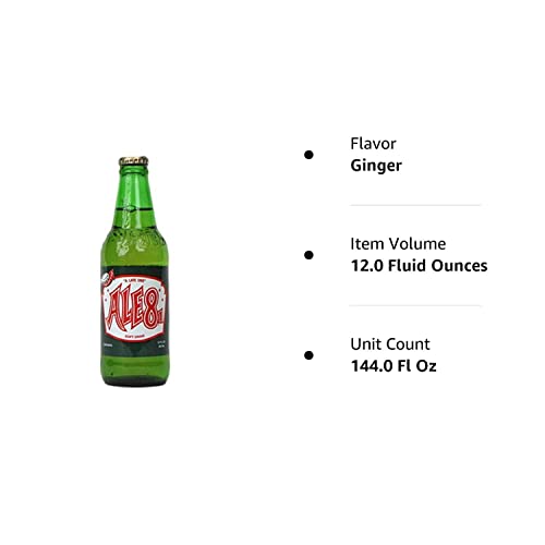 Ale-8-One Soda - 12oz Glass Bottles, Pack of 12, Refreshing Taste