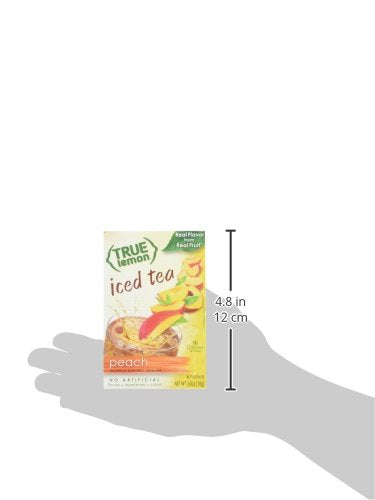 True Citrus Peach Iced Tea Mix - Instant Powdered Drink Packets, 6 Count (Pack of 4), Red