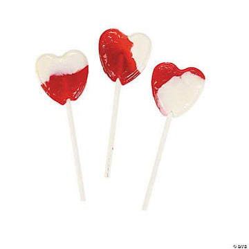 Strawberry N' Cream Heart Shaped Valentine's Day Suckers - 1.5 lbs - 38 individually wrapped Lollipops - Valentine's Day and Par
