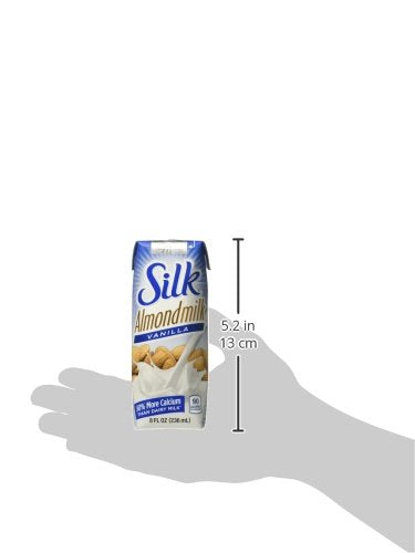 Silk Almond Milk, Vanilla, 8 Ounce (Pack of 12)
