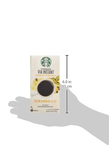 Starbucks Coffee Via Ready Brew, Instant Coffee, Veranda Flavor, 1 Box Of 8 Individual Servings
