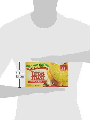 New York Bakery The Original Texas Toast With Real Garlic, 8 Slices, 11.25 Ounce Box (Frozen)