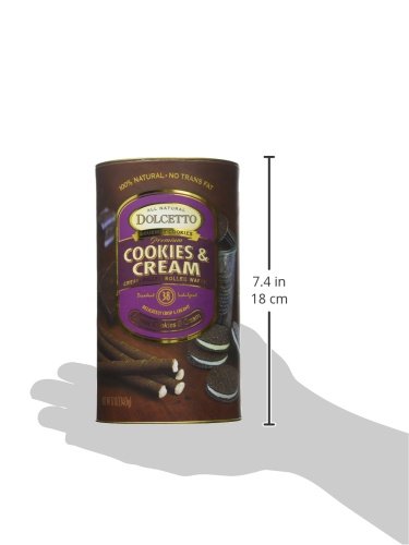 Dolcetto Wafer Rolls Cookies Cream, 12 Ounce, Pack of 1