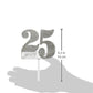 Lillian Rose 25th Anniversary Decor Number Cake Topper, White