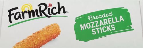 Farm Rich Mozzarella Cheese Sticks - Frozen Appetizers for Parties, Breaded Cheese Stick, 48 oz Pack - Farm Rich Snacks