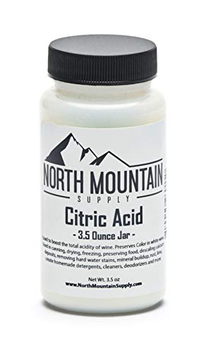 North Mountain Supply CA-3.5oz Pure Food Grade Citric Acid 3.5 Ounce Jar