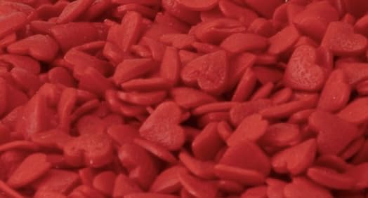 EDIBLE ACCENTS RED HEARTS- Gluten-free, Egg Free, Nuts Free, Kosher, Sprinkle Medley Mix, For Baking, Decorating, Cookies, Cupca