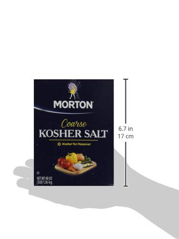 Morton Kosher Salt, 48 Ounce (Pack of 2), Model DCS-2231B