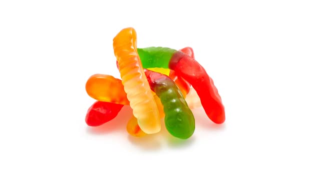 Yupik Mini Gummy Worms, 2.2 Lb, Gluten-Free, Dual-Colored, Fruity Flavors, Soft & Chewy, 2'' Gummies, Fun Treat, Sweet Candy, De