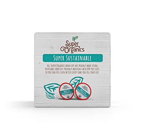 Super Organics Awake Black Tea Pods With Superfoods & Probiotics Keurig K-Cup Compatible Energy  Revitalizing  Refreshing Tea USDA Certified Organic  Vegan  Non-GMO  Natural & Delicious  60ct