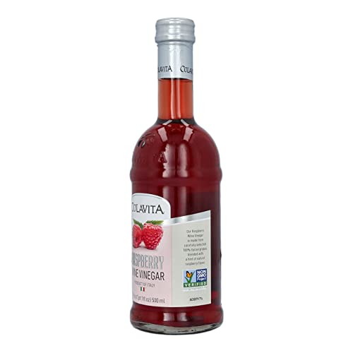 COLAVITA Raspberry Red Wine Vinegar - 17 Fl Oz (Pack of 12)