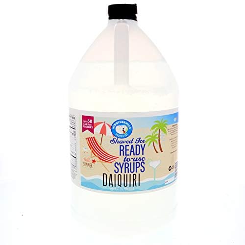 Hypothermias Daiquiri Ready to Use Gallon (128 Fl. Oz) Hawaiian Snow Cone Flavors Syrup - Shaved Ice, 100% Pure Cane Sugar