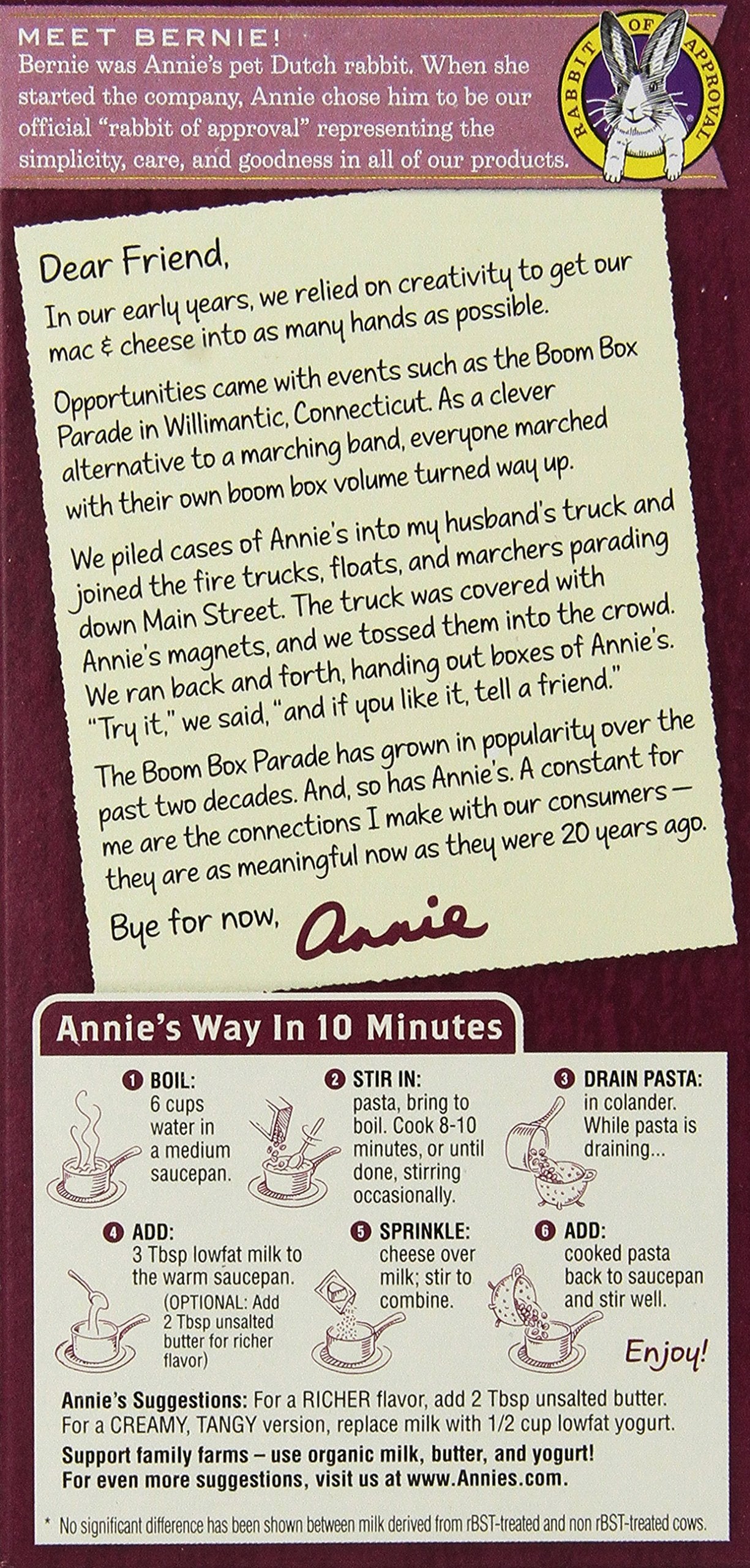 Annie 'S Homegrown Low Sodium Natural Mac And Cheese, 6-Ounces (Pack Of12)