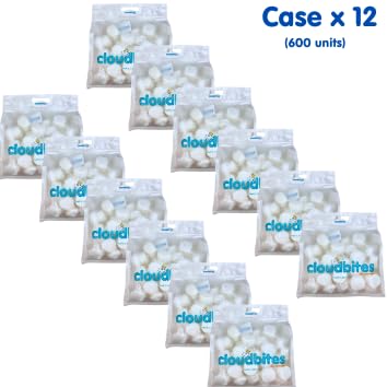 Cloudbites | Toasters | Individually Wrapped Marshmallows | 50 Units/Bag | Great For S'Mores Or Snacks (Case X 12 Bags | 600 Uni