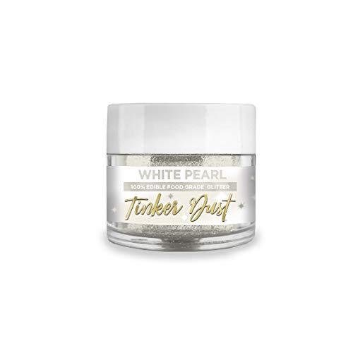 Bakell Tinker Dust - White Pearl (5G 1X Jar) | Edible Glitter For Cakes, Cupcakes, Cake Pops, Drinks
