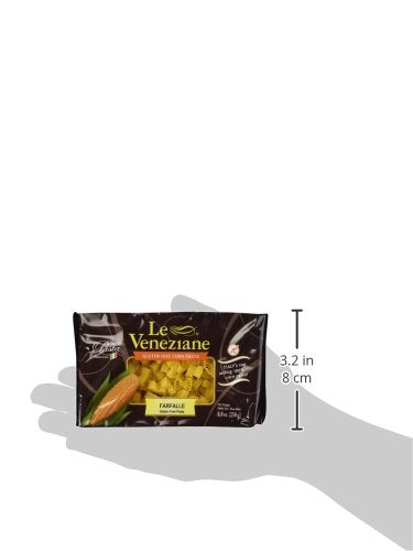 Le Veneziane - Italian Farfalle Pasta [Gluten-Free], (4)- 8.8 oz. Pkgs