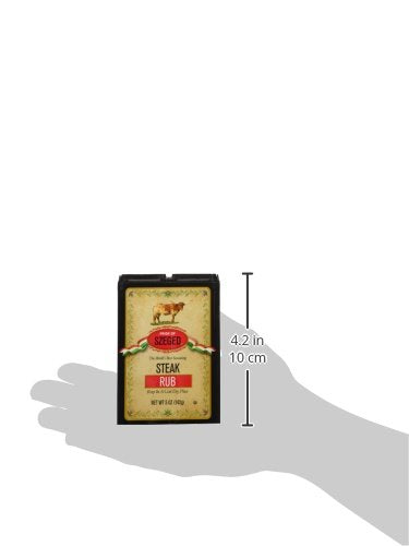 Pride Of Szeged Steak Rub Seasoning Spice Mix, Shaker And Pour Top For Steaks Burgers And Beef, 5Oz. Tin, 1-Count