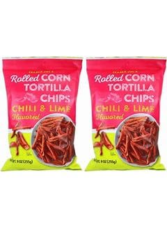 Trader Joes Chips And Snack - All Flavors (Chili & Lime - 9 Oz, 2 Pack)