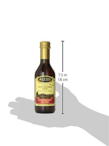 Alessi, White Balsamic Raspberry Vinegar, 8.50-Ounce (Pack of 6)
