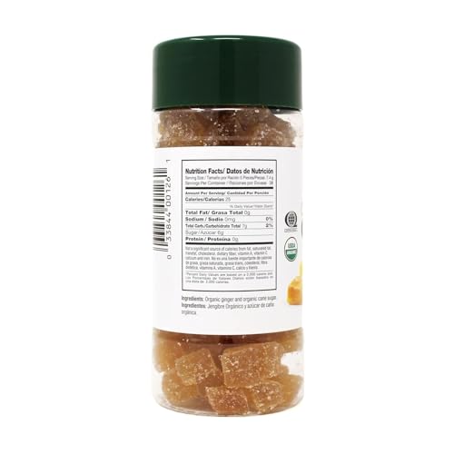 Badia Organic Crystallized Ginger, Dark Golden, 10 Ounce, Pack of 12