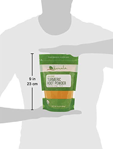 Kevala Organic Turmeric Root Powder, Gluten Free, Vegan, Non-GMO, Kosher, 16 oz
