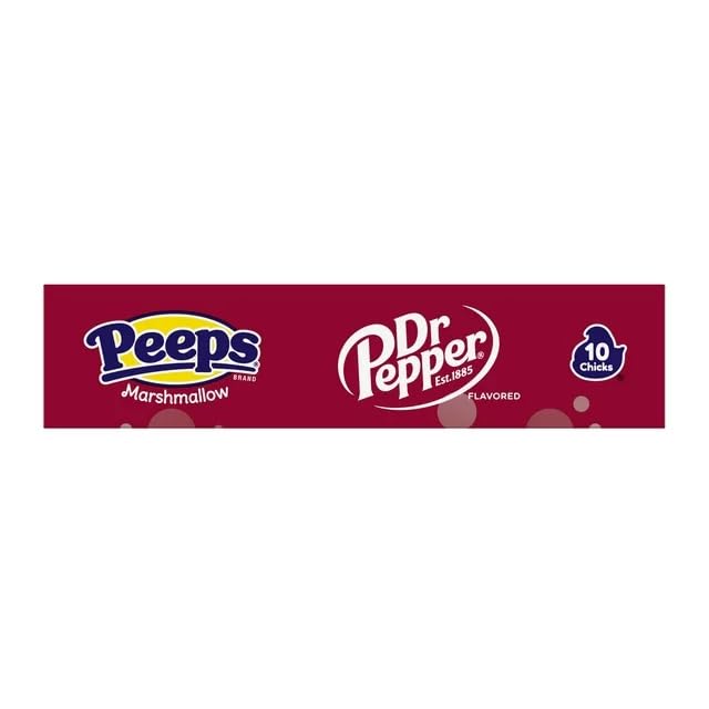 Dr Pepper Marshmallow Peeps 10 Count 3 Oz, Fat Free Gluten Free Distribution