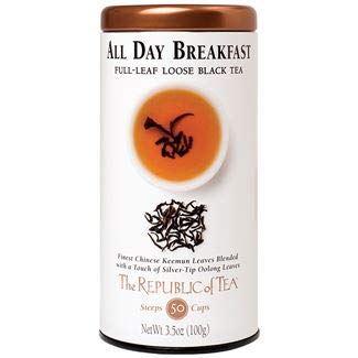 The Republic of Tea Black Full-Leaf Loose Tea - All Day Breakfast, 3.5 oz Refill Bag