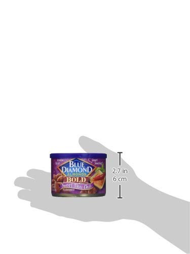 Blue Diamond Almonds Sweet Thai Chili Flavored Snack Nuts, 6 Oz Resealable Cans (Pack Of 12)