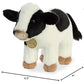 Aurora Adorable Miyoni Tots Holstein Calf Stuffed Animal - Lifelike Detail - Cherished Companionship - White 11 Inches