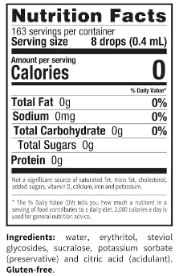 MAGRINS Liquid Sweetener, Stevia + Erythritol Blend, 65ml (2.19 Fl Oz), Sugar-Free