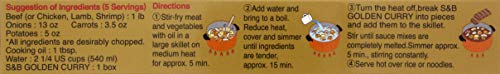 S & B 316921 3.2 oz Sauce Mix Medhot Golden Curry - Pack of 1212