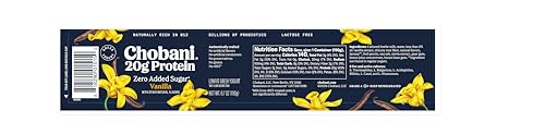 Chobani 20g Protein Lowfat Greek Yogurt Vanilla 6.7oz