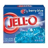 Jell-O Berry Blue Gelatin Mix, 3 oz Boxes, Pack of 24
