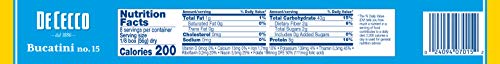 De Cecco Semolina Pasta Bucatini No.15, 16 Ounce (Pack of 5)