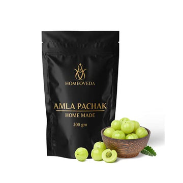 Homeoveda Homemade Amla Pachak, Organic Dried Salted Amla - 200 Gm (Salted Gooseberry)