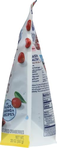 Ocean Spray Craisins Dried Cranberries, Reduced Sugar, 20 Ounce