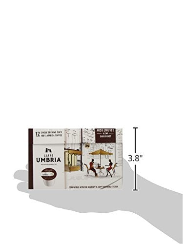 Caffe Umbria Single Serving Coffee Cups, Arco Etrusco Blend, 12 Count