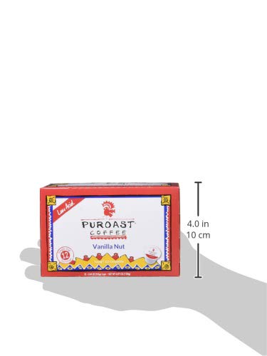 Puroast Low Acid Coffee Pods - Vanilla Medium Roast, 72 Count, Compatible with Keurig Brewer, No Bitter Aftertaste
