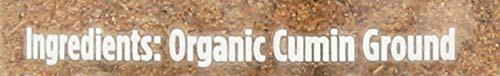 Spicely Organic Cumin Powder 1.70 Ounce Jar Certified Gluten Free