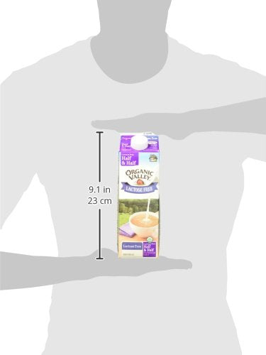 Organic Valley, Organic Lactose Free Half & Half Cream, Quart, 32 oz