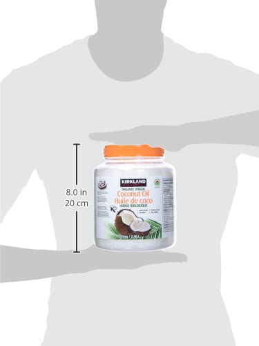 Kirkland Signature Organic Coconut Oil - 84 Fl Oz, Premium Quality, Natural Cooking Oil, Versatile Kitchen Essential