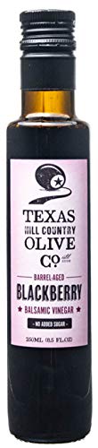 Terra Verde Blackberry Balsamic Vinegar - Gourmet Barrel Aged Infused Balsamic Vinegar - Great For Dressing Dipping Glazing - No