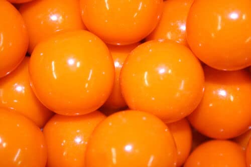 Bayside Candy 1" Large Gumballs - Colored Gumball Collection - Gumball Machine - Orange Gumballs 1" Large (1Lb)