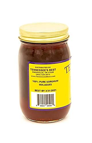 Smoky Mountain Southern Style Sorghum | 100% Pure Sorghum Molasses- 20 Oz Resealable Glass Jar