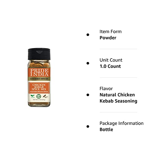 Pride Of India - Butter Chicken Kebab Seasoning Marination Spice - Gourmet Spice Blend - Artisanal Rub - Good For Chicken Meat &
