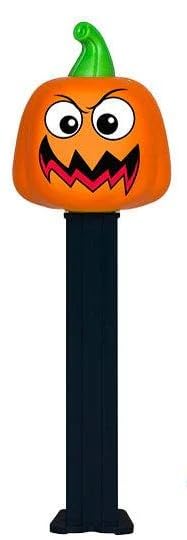 PEZ Halloween Candy Dispensers Set - Green Witch, Scary Pumpkin, and Vampire Bat Haloween PEZ Dispensers With Extra Candy Refill