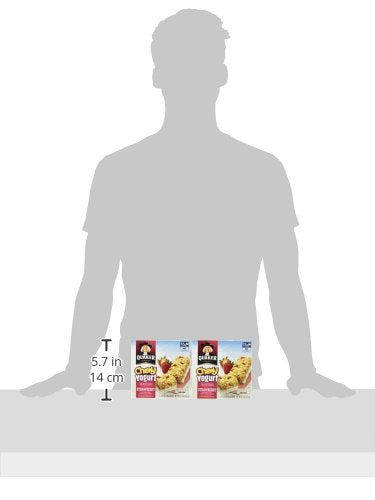Quaker Yogurt Chewy Granola Bar, Strawberry, 5 Bars , Net Weight 6.1 Ounce (Pack Of 6) (Packaging May Vary)