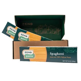ZENB Plant Based Spaghetti - Made From 100% Yellow Peas, Gluten Free Pasta, Non-GMO, Vegan, Certified Kosher, 17g of Protein & 1