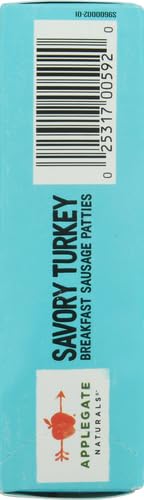 Applegate, Natural Savory Turkey Breakfast Sausage Patties, 7 oz (Frozen)